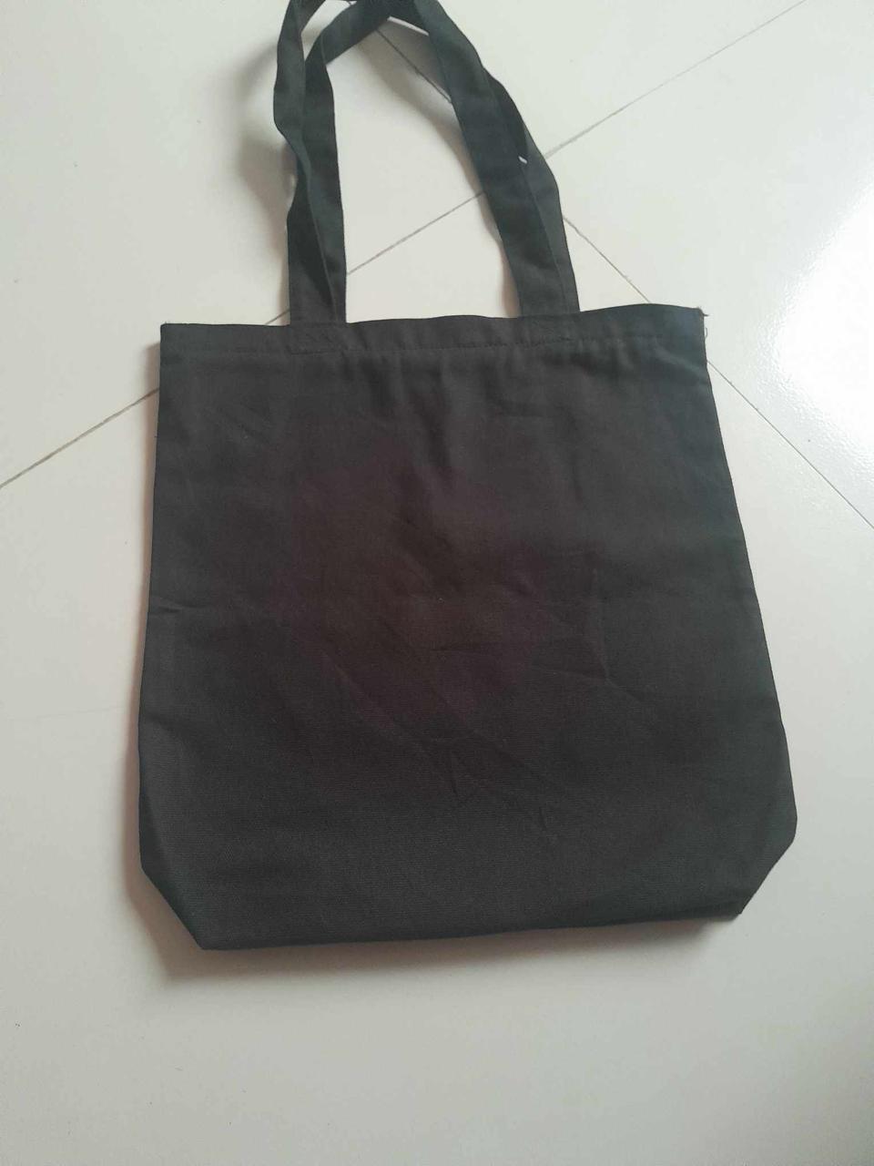 Black Canvas Tote Bag