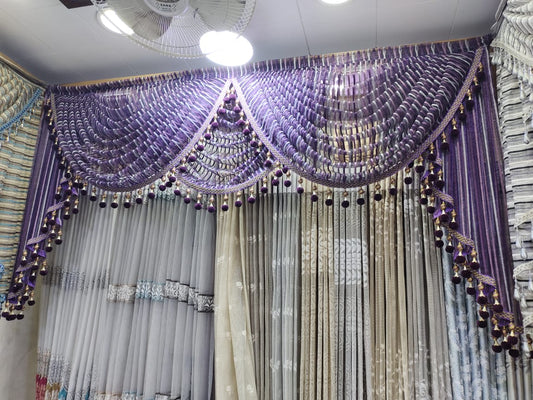 Polyester designed curtain for window (Pelmet)