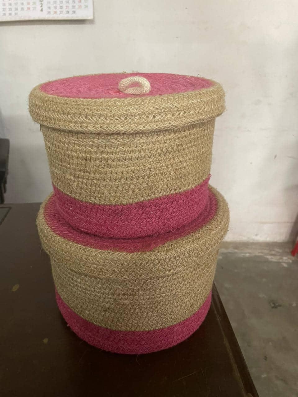 Lid Box Made By Jute
