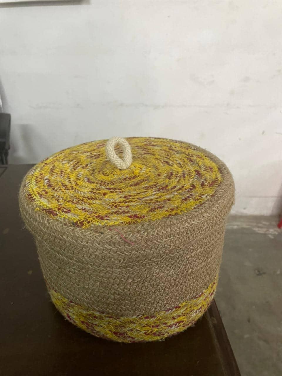 Lid Box Made By Jute