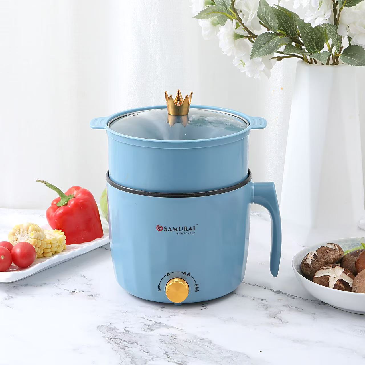 π Samurai 2.8L Steel Steam Pot Rice Cooker β Elegant & Efficient Cooking Solution