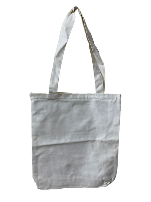 White Non Printed Canvas Tote Bag