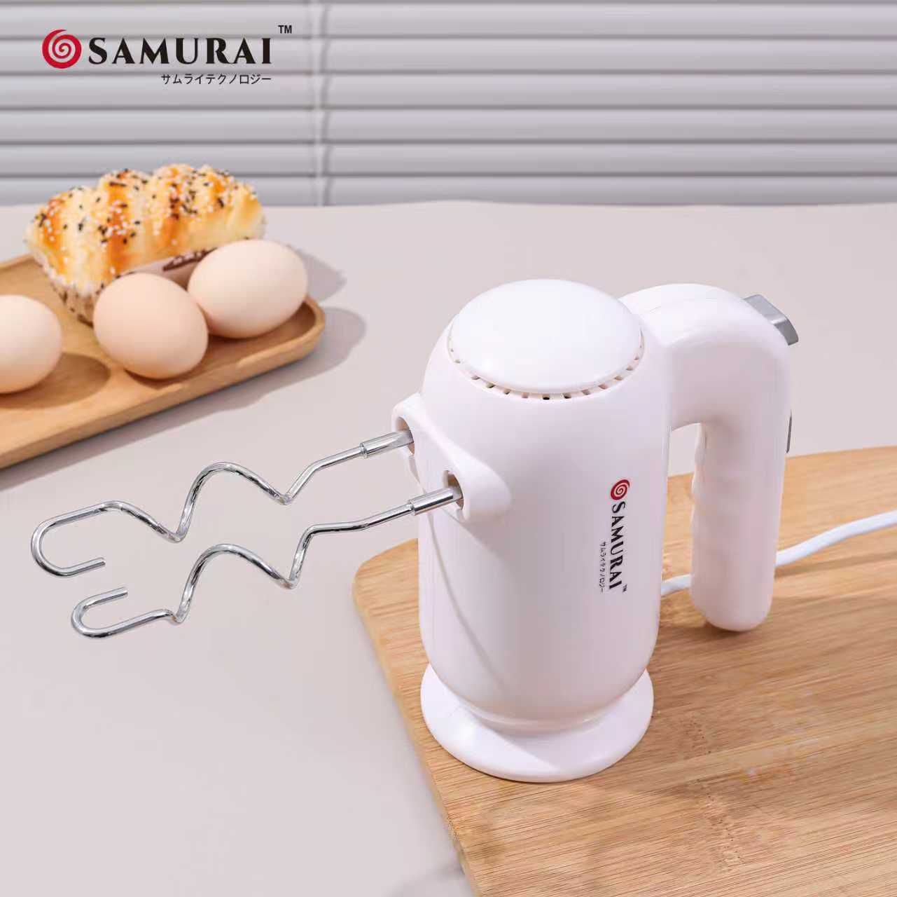 SAMURAI Electric Hand Mixer-----5 Speed Powerful Cake & Egg Beater Machine for Home Baking