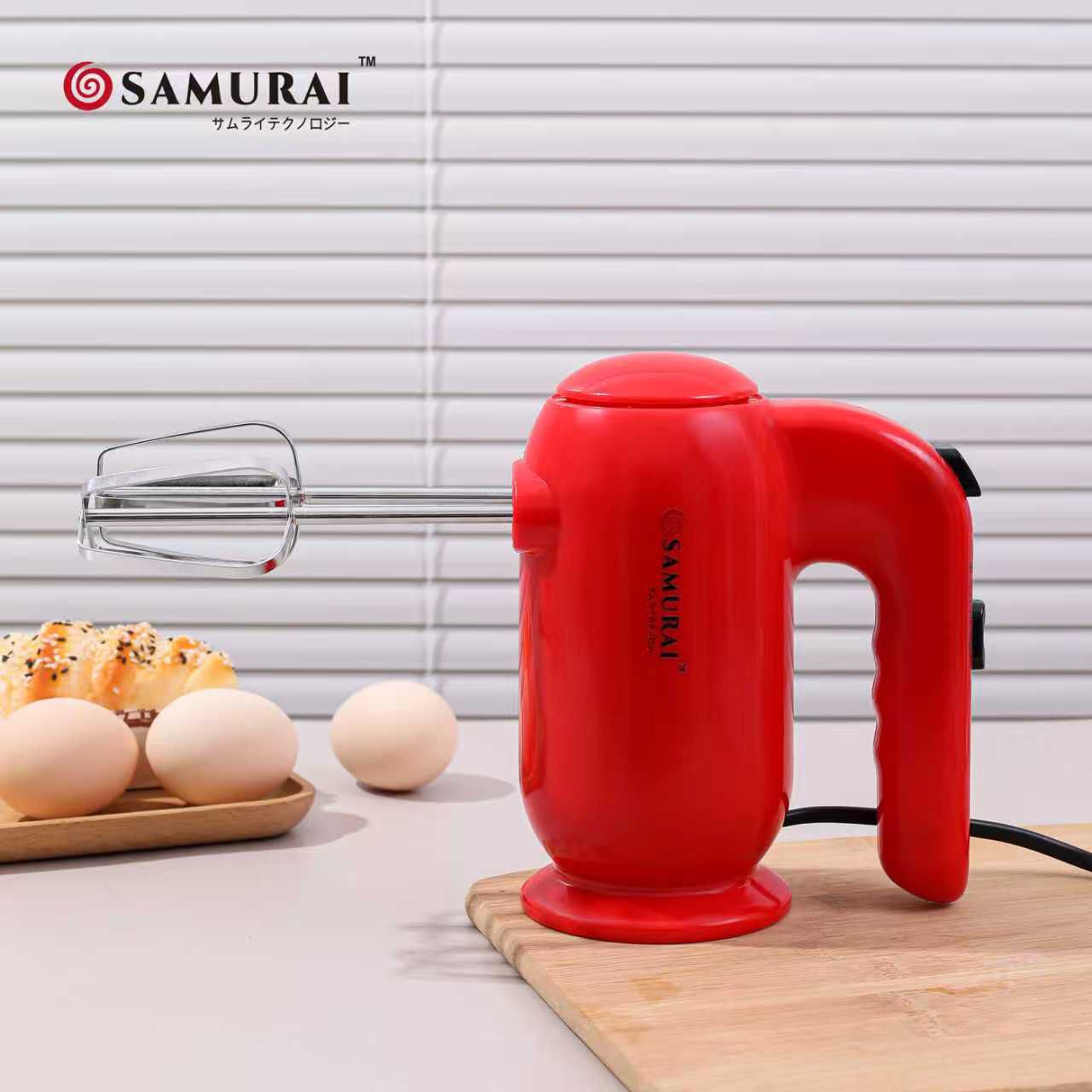SAMURAI Electric Hand Mixer-----5 Speed Powerful Cake & Egg Beater Machine for Home Baking