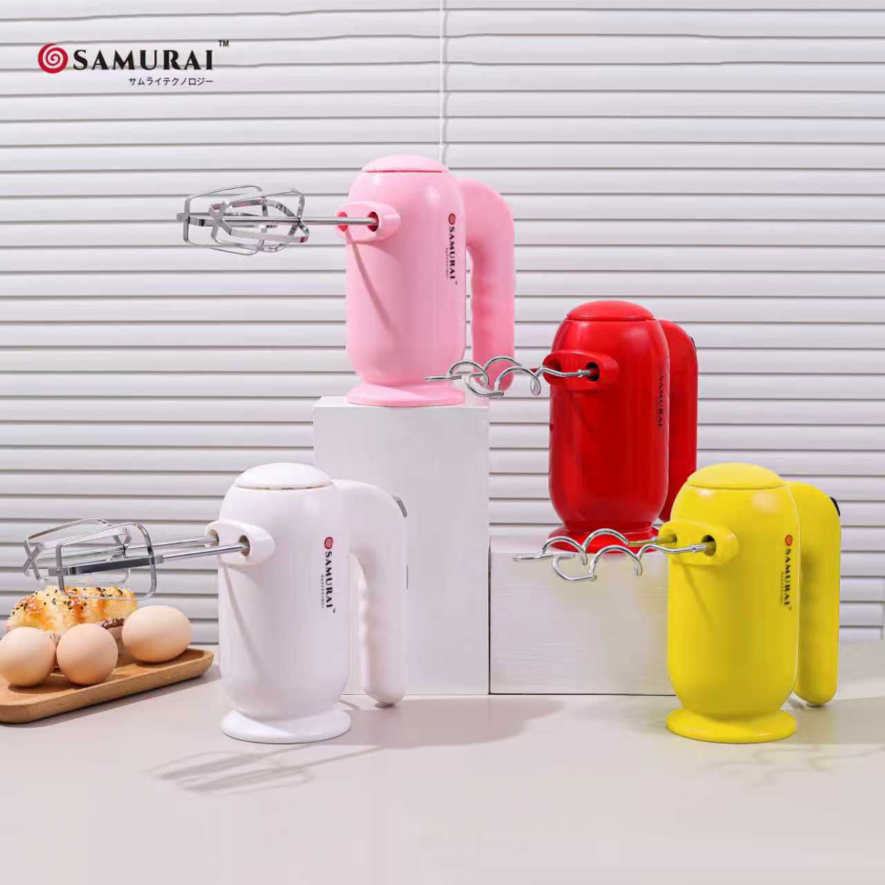 SAMURAI Electric Hand Mixer-----5 Speed Powerful Cake & Egg Beater Machine for Home Baking