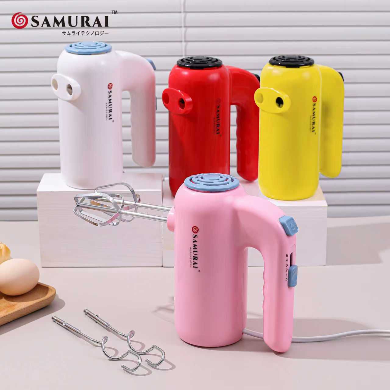 SAMURAI Electric Hand Mixer-----5 Speed Powerful Cake & Egg Beater Machine for Home Baking