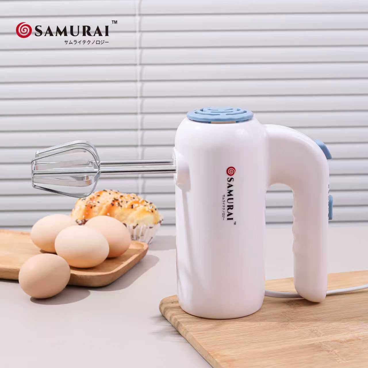 SAMURAI Electric Hand Mixer-----5 Speed Powerful Cake & Egg Beater Machine for Home Baking