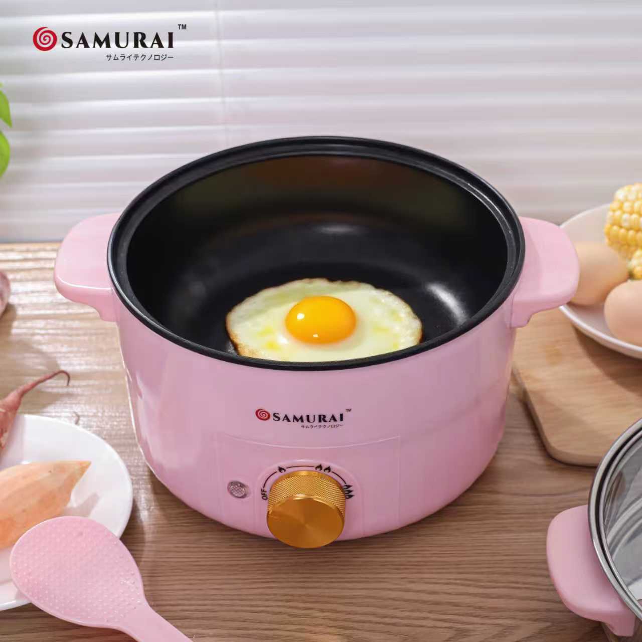 🍚 Samurai 2.8L Steel Steam Pot Rice Cooker – Elegant & Efficient Cooking Solution