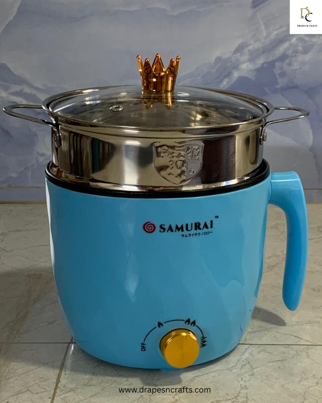 Samurai Multi-Cooker Electric Rice Pot (Steel top) – Elegant Crown Series