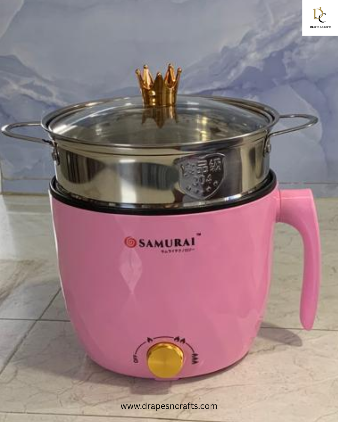 Samurai Multi-Cooker Electric Rice Pot (Steel top) – Elegant Crown Series