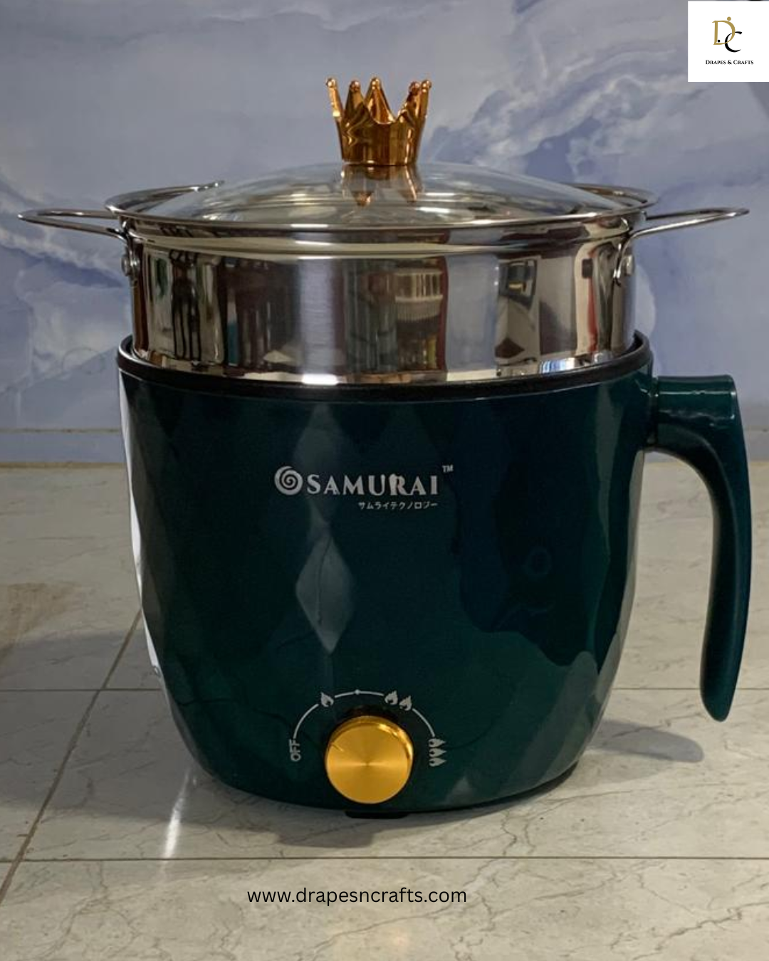 Samurai Multi-Cooker Electric Rice Pot (Steel top) – Elegant Crown Series
